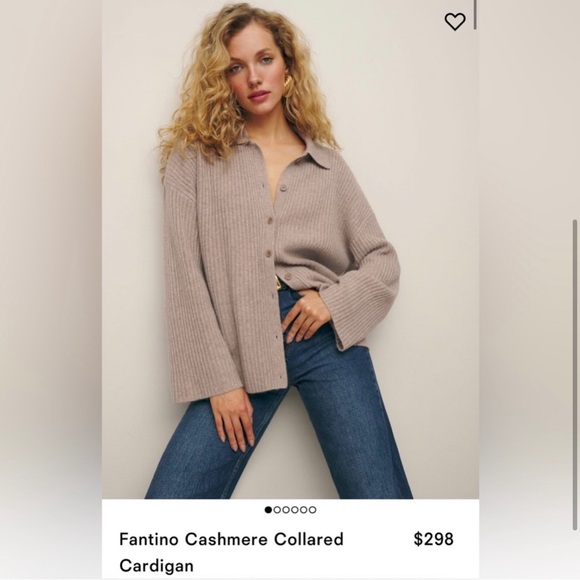 Reformation Fantino Cashmere Sweater Sz L - Picture 2 of 2